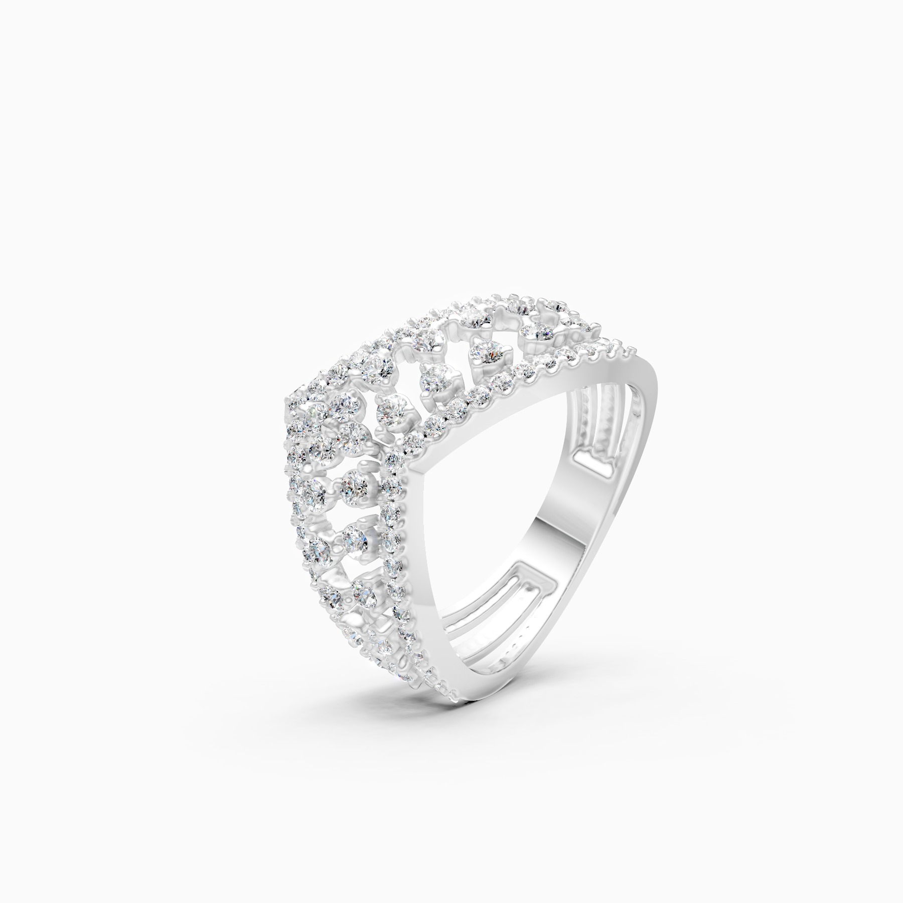 Crown Charm Lab Grown Diamond Ring